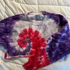 Aritzia TNA Tie Dye Cropped Longsleeve